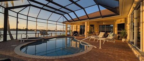 Outdoor pool, a heated pool