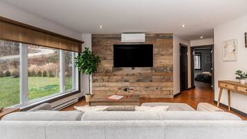 TV connectée, cheminée, jeux vidéo, espaces bureaux