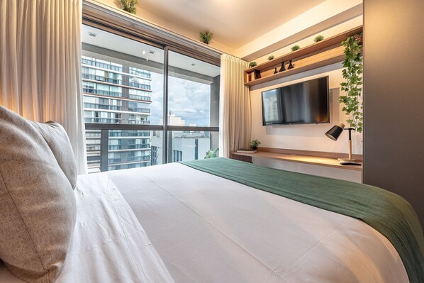 Studio | Laptop workspace, blackout drapes, iron/ironing board, free WiFi - Movinn Nine - Jardim Paulista (São Paulo)