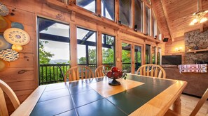 Dining - Mountain View Cabin with Hot Tub, Fire Pit & Deck (Sevierville)