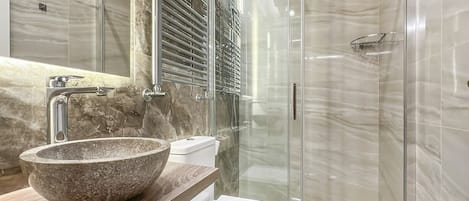 Hair dryer, towels
