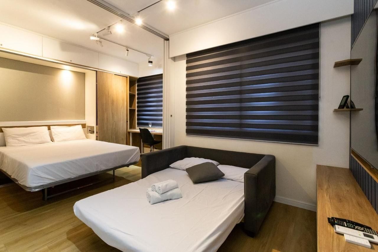 1 quarto, escrivaninha, ferros/tábuas de passar roupa, Wi-Fi de cortesia