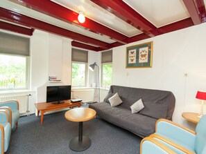 TV, DVD player, table football, ping pong