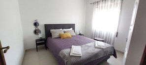 2 bedrooms, in-room safe, iron/ironing board, travel cot