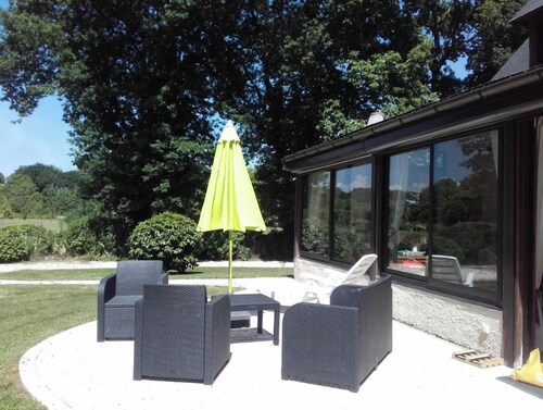 Spacious country house in large, secure, enclosed garden.