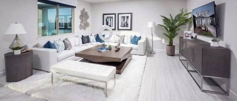 Smart-tv en een open haard