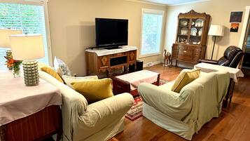 TV, video games, DVD player, table tennis