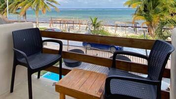 Standard Double Room, Balcony, Beach View | Terrace/patio