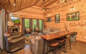Smart TV, fireplace, video games