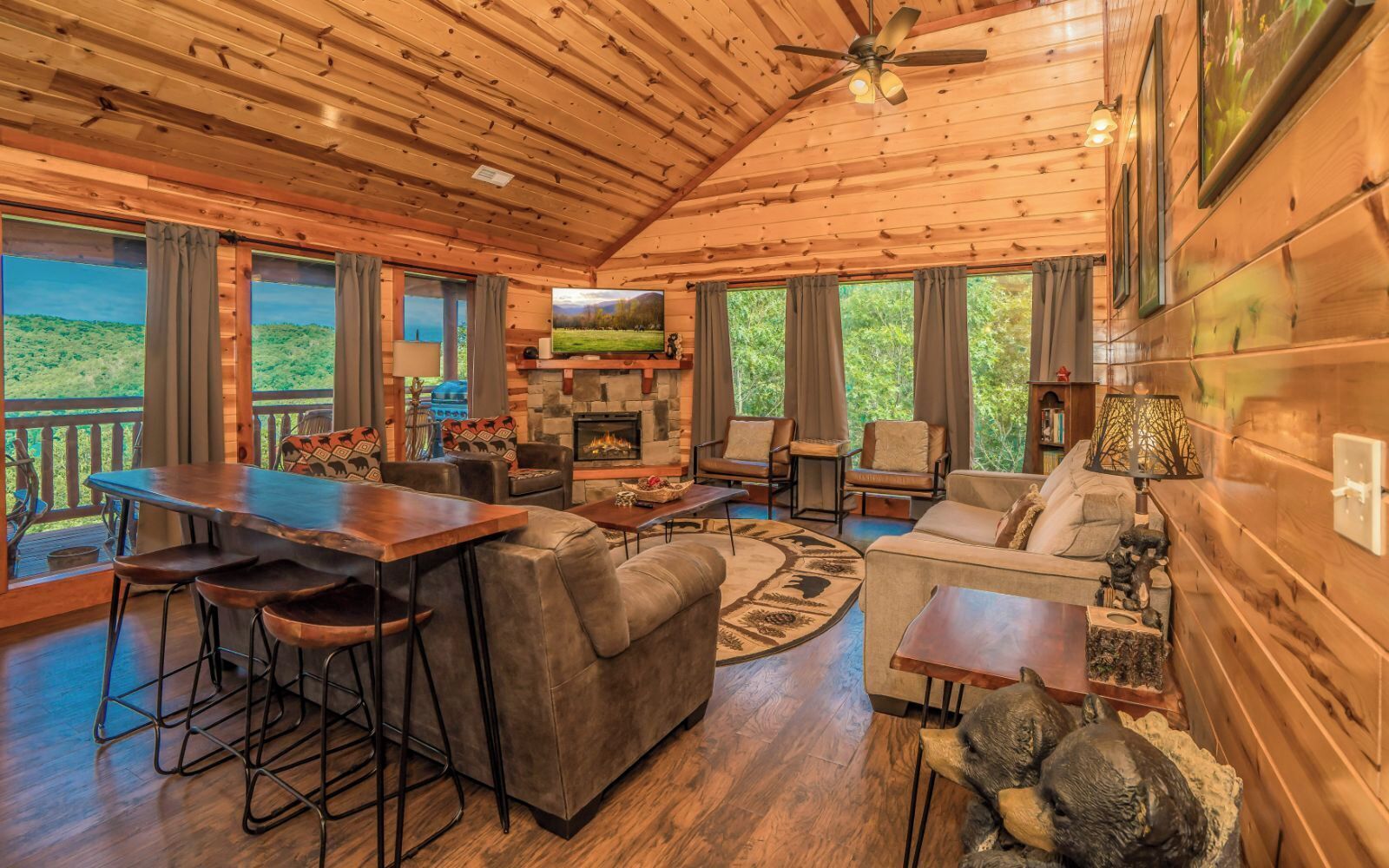 TV, caminetto, videogiochi