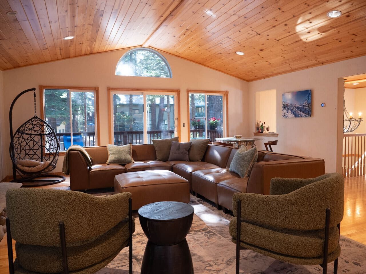 Smart TV, fireplace, video games, stereo