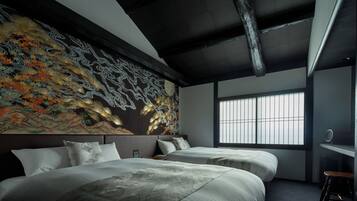 Design villa, niet-roken | 2 slaapkamers, donzen dekbedden, een bureau, een strijkplank/strijkijzer