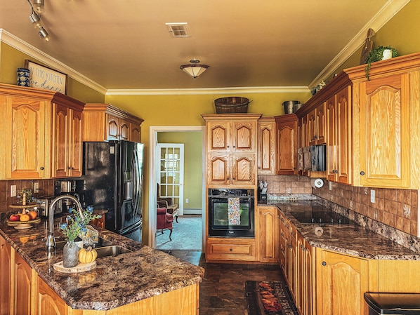 Microwave, oven, stovetop, dishwasher