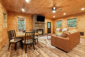 Interior - Modern Rustic Retreat ~Newly Built Cabin w/EV charger, only 6mi to Ash Cave (Creola)