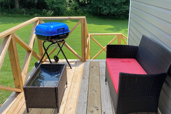 Charcoal grill for grilling out.