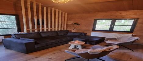 Smart TV, chimenea, reproductor de DVD