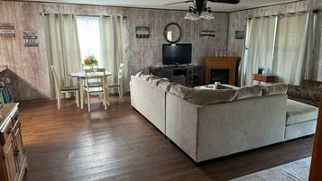 Smart TV, DVD player, books