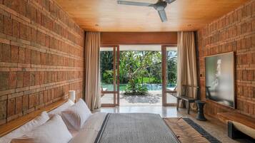 Villa, 4 slaapkamers, uitzicht op zwembad | 4 slaapkamers, lakens van Egyptisch katoen, luxe beddengoed