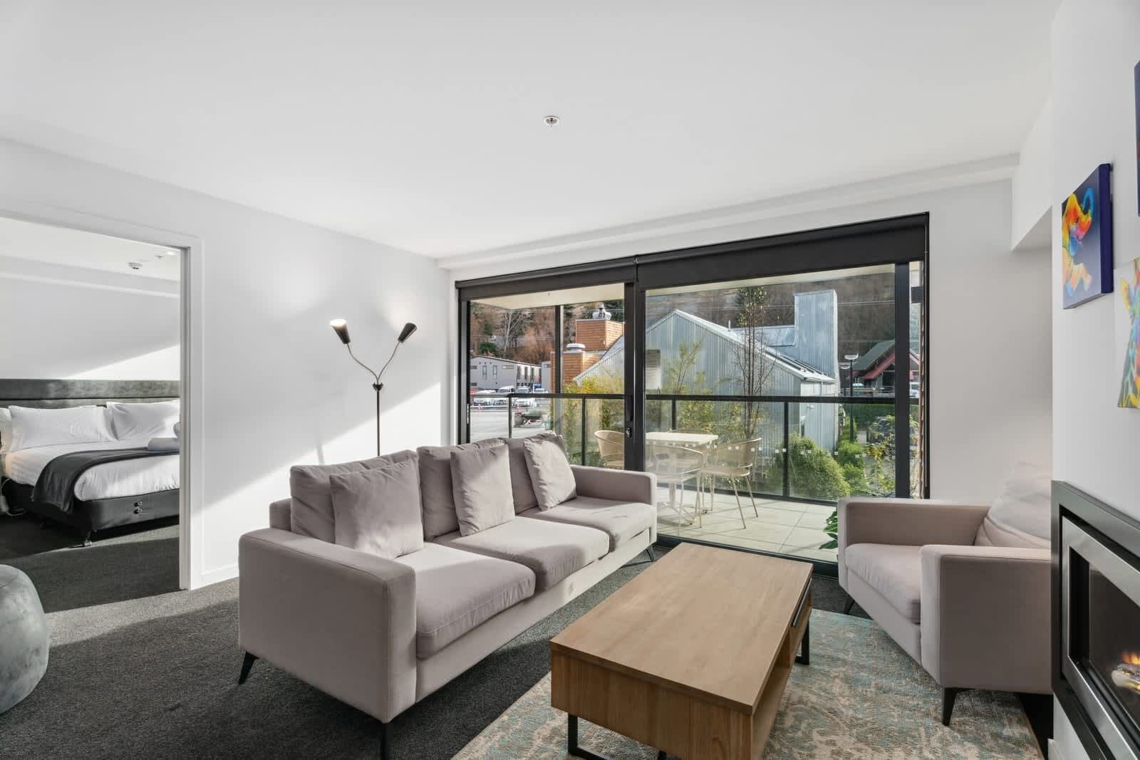 TV, fireplace, stereo, offices