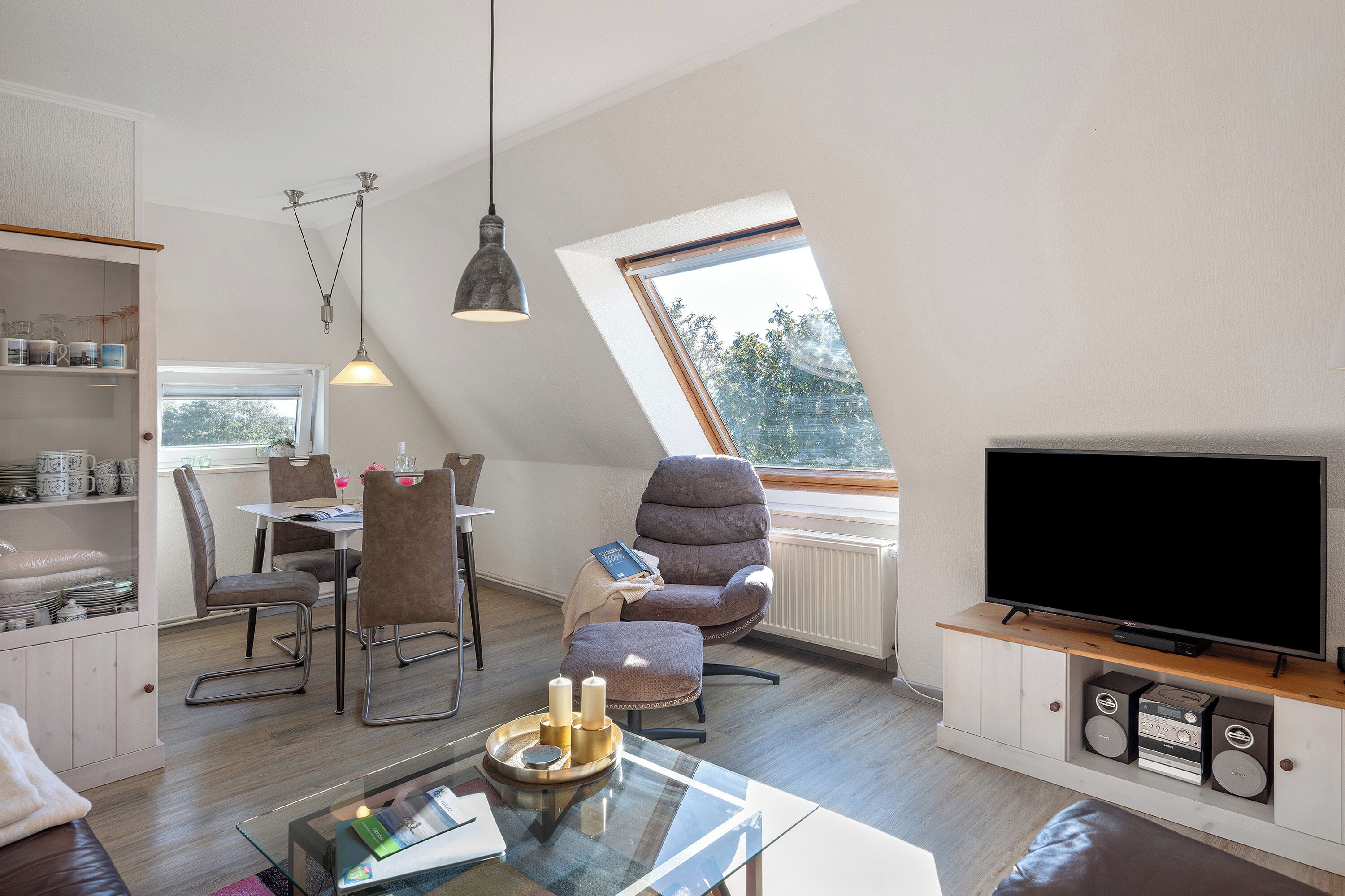 TV, DVD player, ping pong, stereo