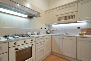 Fridge, oven, stovetop, dishwasher