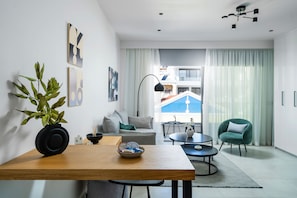 Design Suite, Balcony, City View | View from room - Althea Suites (Sitia)