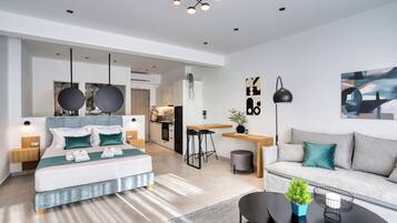 Design-Suite, Balkon, Stadtblick