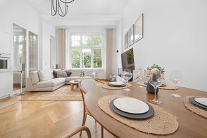 Apartment, 2 Bedrooms, Balcony | 2 bedrooms, bed sheets - Retro Apartment in Wroclaw by Renters (Wroclaw)