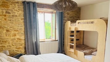 2 bedrooms, iron/ironing board, travel crib, WiFi