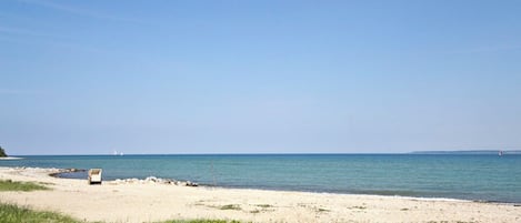 在海滩