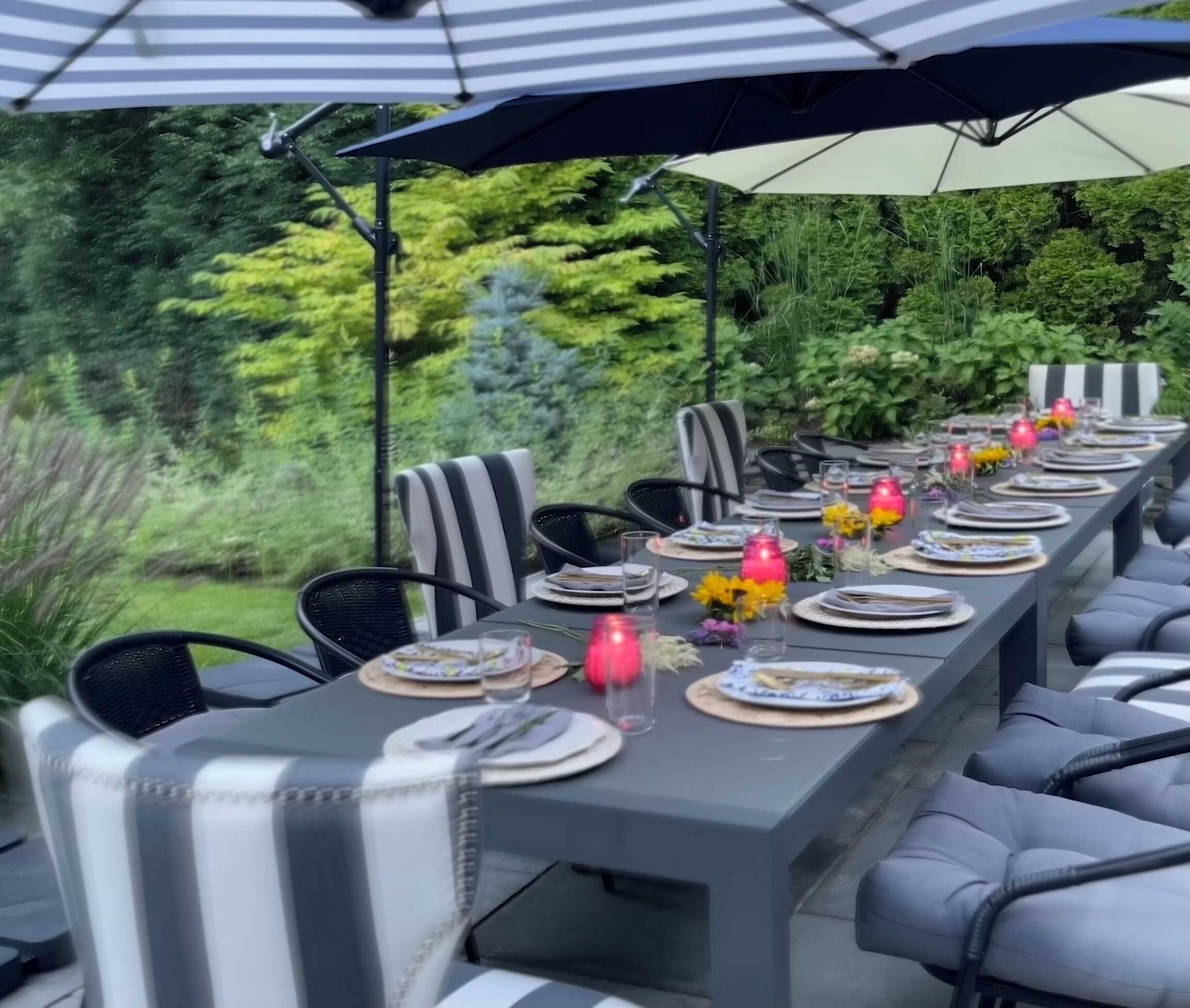 Outdoor banquet area