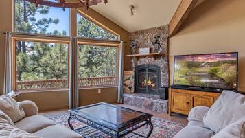 Télévision, cheminée