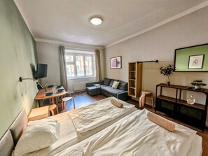 2 bedrooms, iron/ironing board, free WiFi, bed sheets - Flat in Zizkov (102) (Praha 3)
