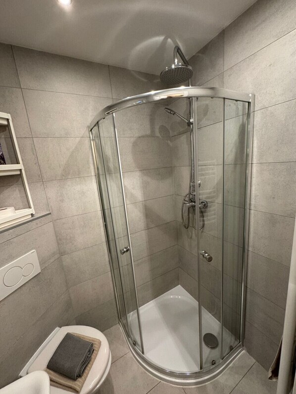 Hair dryer, towels