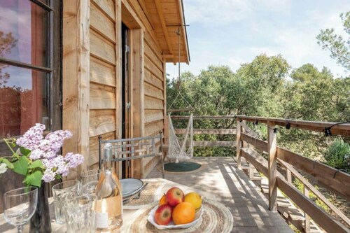 Our Cabane Perchée in the heart of the vineyards