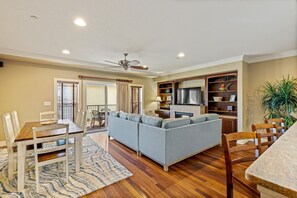 TV, fireplace - CSC3H Rum Runner by First Flight Rentals (Kill Devil Hills)