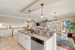 Fridge, microwave, oven, stovetop - 3A Island Sunshine by First Flight Rentals (Kill Devil Hills)