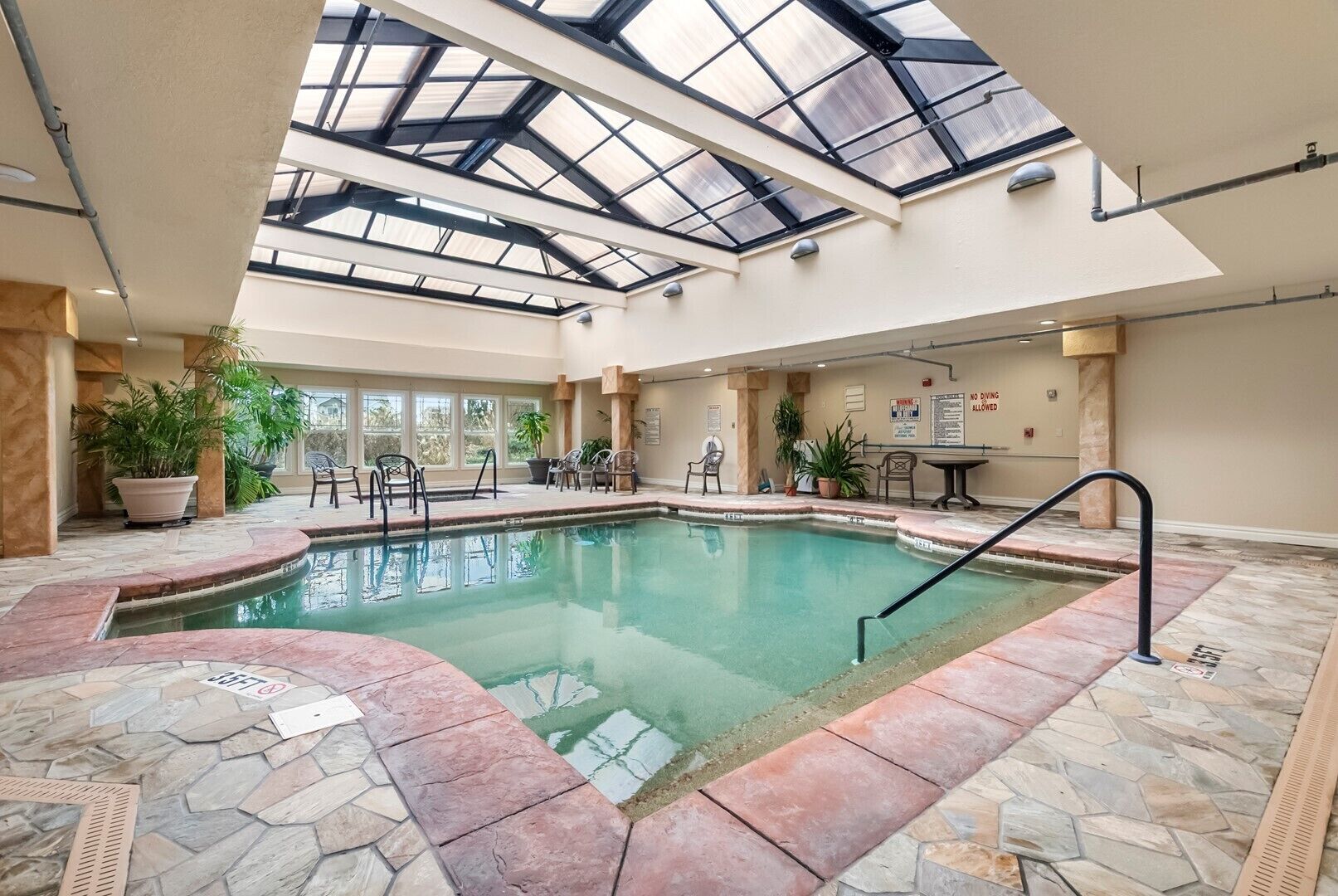 Indoor pool, a heated pool
