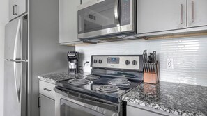 Fridge, dining tables
