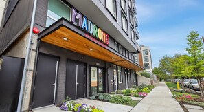 Exterior detail - Landing | Amazing 1BD, Rooftop Lounge, Game Room (Seattle)