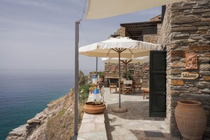 Traditional Apartment, 2 Bedrooms, Sea View, Beachfront | Balcony - Kea Blue Heaven (Kea)
