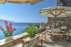 Traditional Apartment, 2 Bedrooms, Sea View, Beachfront | Balcony - Kea Blue Heaven (Kea)