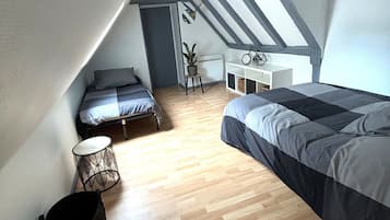 2 chambres, lit parapluie, Wi-Fi, draps fournis