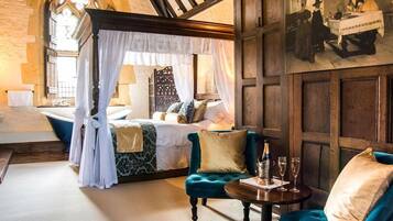 Deluxe-Doppelzimmer, mit Bad, Gartenblick (Abbots Chambers ) | 1 Schlafzimmer, hochwertige Bettwaren, Betten mit Memory-Foam-Matratzen