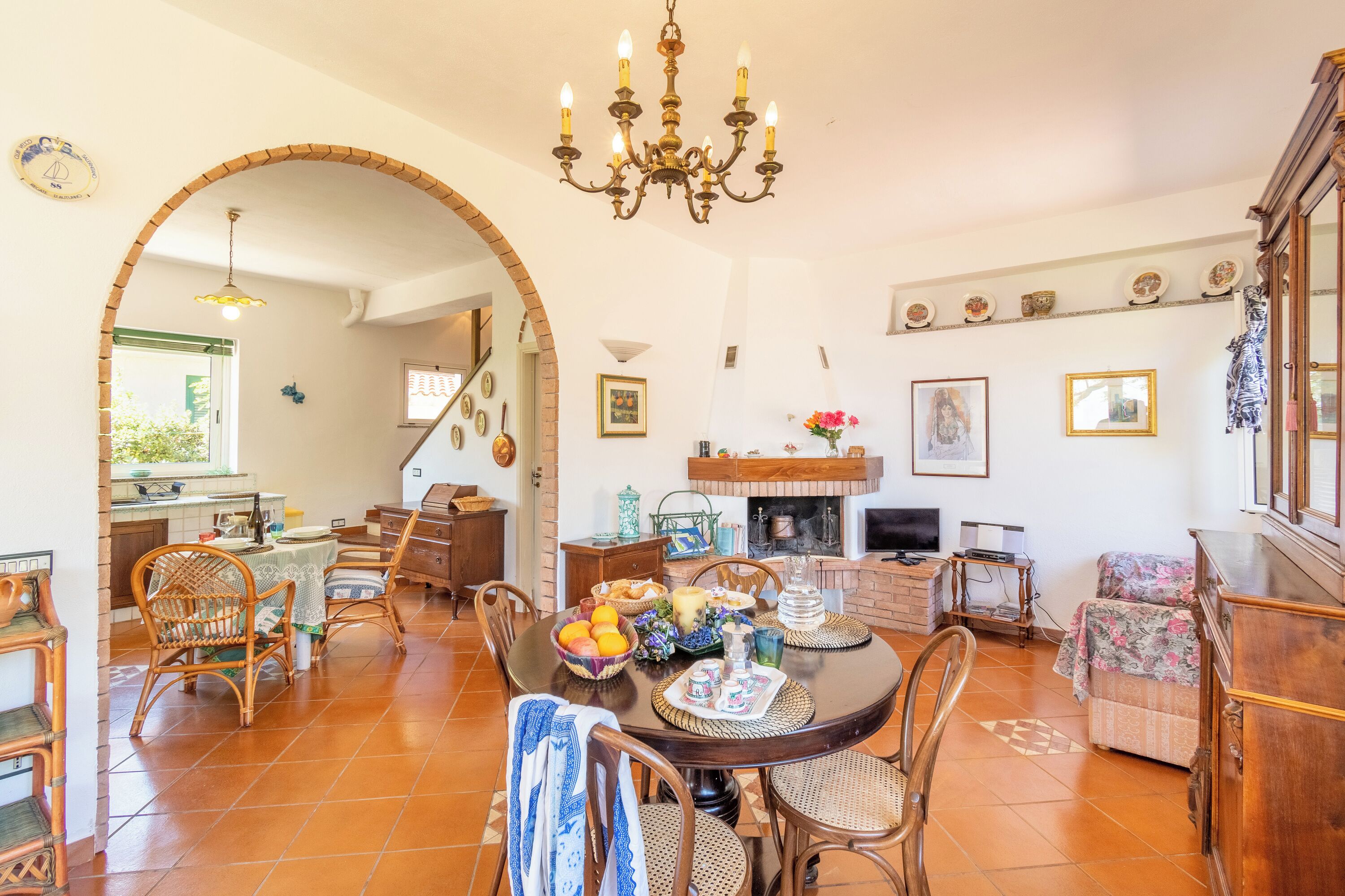 Familienvilla, Mehrere Schlafzimmer, 2 Bäder (Villa Maria Luisa vista mare,) | Speisen