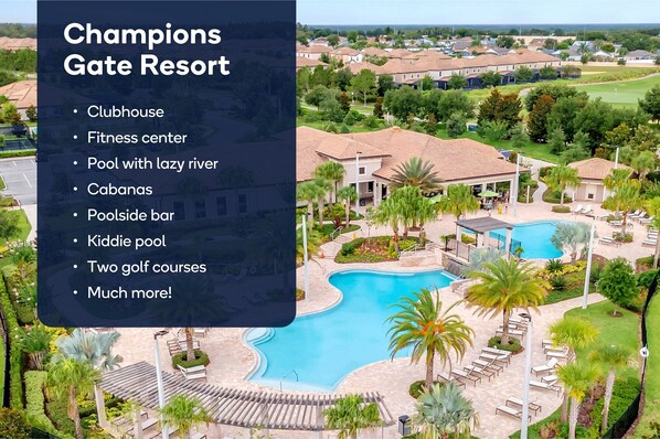 House, Multiple Bedrooms | Pool | A heated pool - Orlando Resort Retreat Theme Park Haven 8 Bedroom Home by Overmoon (Davenport)