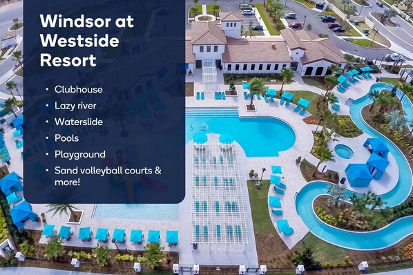 House, 5 Bedrooms | Aerial view - Twice-as-nice Double Delight Getaway 5 Bedroom Home (Kissimmee)