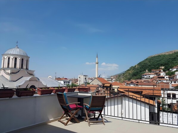 Vue sur la ville depuis l’hébergement