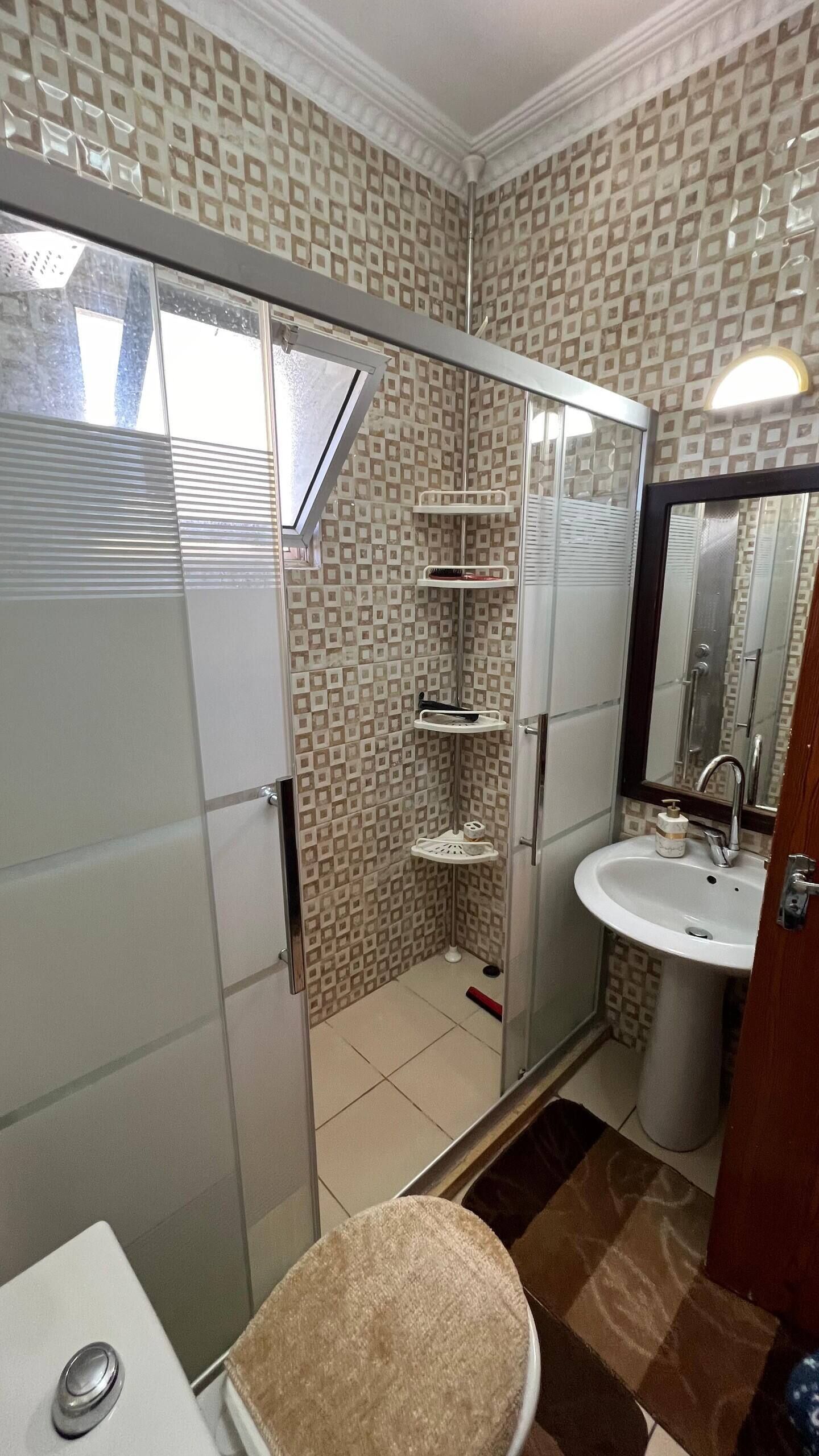 Soap, shampoo, toilet paper