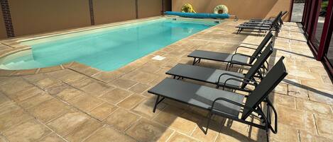 Outdoor pool, a heated pool